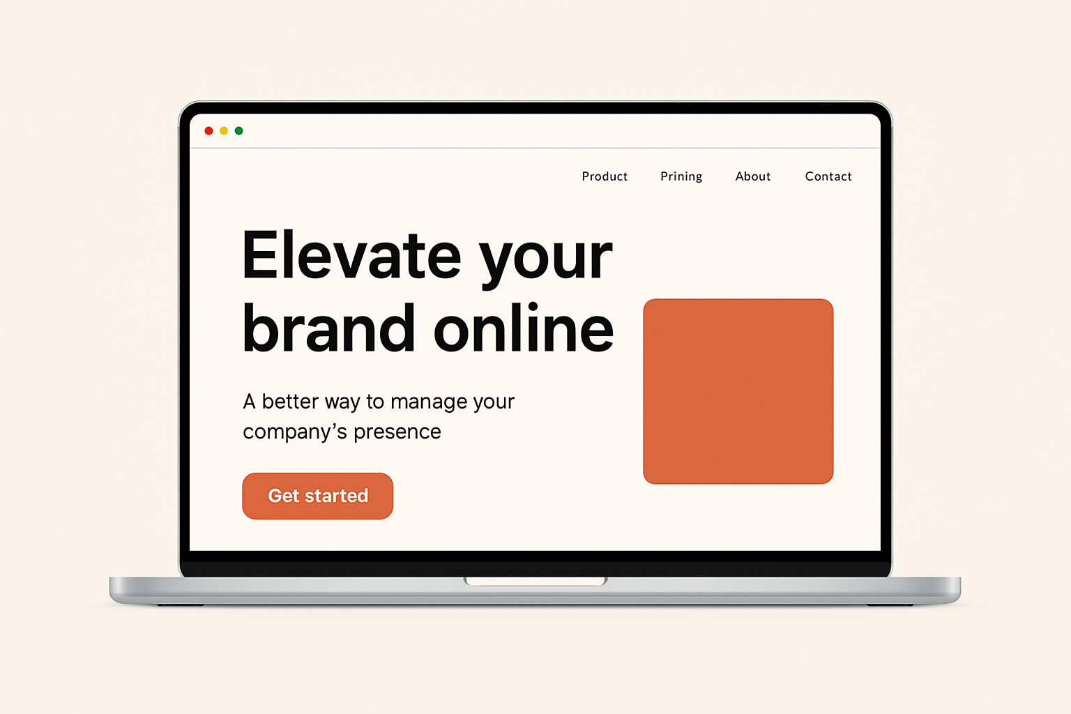 Premium website mockup built with Claude and Marcor
