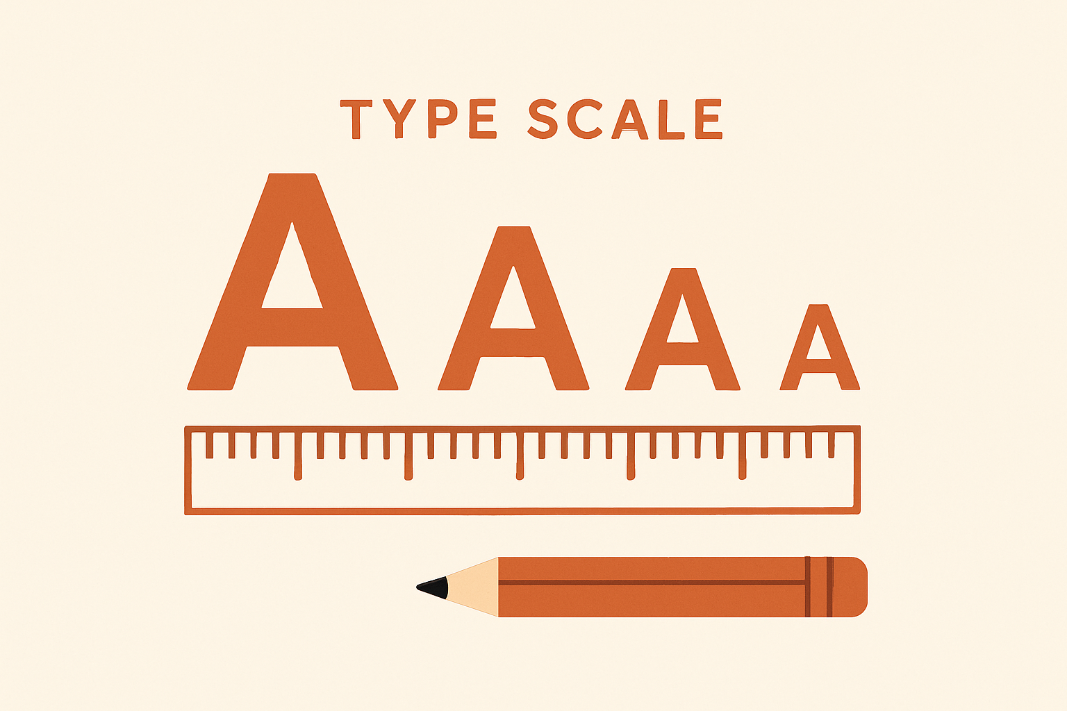 Typography type scale illustration